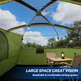 10-12 Person Camping Tent With Rainfly And Screen