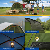 10-12 Person Camping Tent With Rainfly And Screen