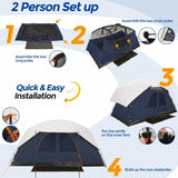 10-12 Person Camping Tent With Rainfly And Screen