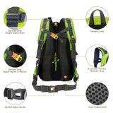 Hiking Backpack Waterproof Durable Large Capacity