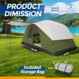 10-12 Person Camping Tent With Rainfly And Screen