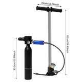 0.5L Oxygen Tank with 4500psi Pump for Mini Scuba Diving Adventures