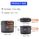1.3L 2.3L Outdoor Cooking Set Tableware Pot