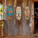 Wooden Surfboard Wall Decor Set