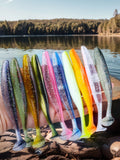 10Pcs 9cm Fishing Lures T Tail Worm Soft Bait