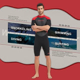 Men's Wetsuit, 3mm Shorty Back Zip Wetsuit