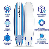 Soft Top Foam 7' Surfboard in Blue Pinline
