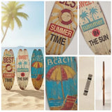 Wooden Surfboard Wall Decor Set