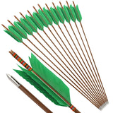 33" Archery Bamboo Arrows Turkey Feathers