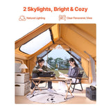 Inflatable Tent for Family Camping Tent 5-8 Person Window Glamping w/ Hand Pump