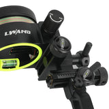 Archery 5 Pin Bow Sight 0.019" Fiber Optic Adjustable Alloy Right Hand for Compound Bow Hunting Target Practice Shooting Use