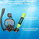 Lightweight 0.5 L Mini Scuba Tank with Integrated Full-Face Mask