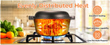 Pre-Seasoned Cast Iron Double Dutch Oven With Loop Handles, Pot + Lid - Cast Iron Dutch Oven with Lid BBQ,7/9 Quart