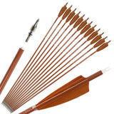 Mixed Carbon Arrows, 12 pcs, 31.5 Inch Spine