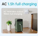 Solar Generator for Camping, Portable Power Station, LED Light