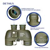 10X50 HD Marine Binoculars with Rangefinder
