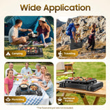 Double Head Gas stove with Baking Tray