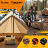 Hot Tent Stove with 4 Chimney Pipe