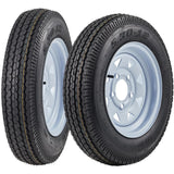 2 Pack 5.30-12 5.30x12 Trailer Tires with 12 in Rims,5 Lug