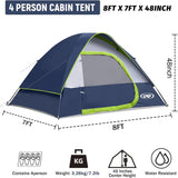 2-4 Person Dome Tent, Easy Setup for Camping