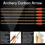 12 PCS 30-inch Archery Carbon Arrows