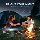 Solar Generator for Camping, Portable Power Station, LED Light