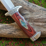 Fixed Blade Knife with Wood Handle