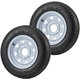 2 Pack 5.30-12 5.30x12 Trailer Tires with 12 in Rims,5 Lug