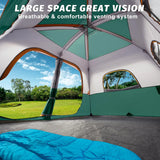 8-Person Family Tent, Easy Setup, Waterproof with Rainfly