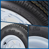 2 Pack 5.30-12 5.30x12 Trailer Tires with 12 in Rims,5 Lug