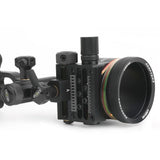 Compound Bow 5 Pin Sight 0.019" Fiber Optic Adjustable Alloy Right Hand for Hunting Target Shooting Outdoor Sports Accessories