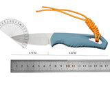 Stonewash Fixed Blade Knife Blue