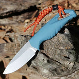 Stonewash Fixed Blade Knife Blue
