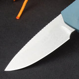 Stonewash Fixed Blade Knife Blue