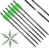 Crossbow Bolts 20 Inch Carbon w/Broadheads