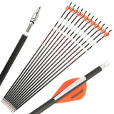 12pcs Pure Carbon Arrow 300/400/500