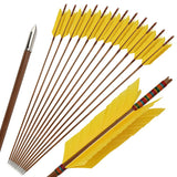 33" Archery Bamboo Arrows Turkey Feathers