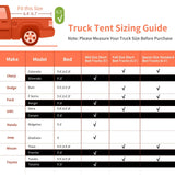 6.4'-6.7' Full Size Regular Bed Pickup Tent