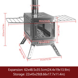 Stainless Tent Fireplace. Only 5 Left