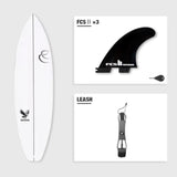 High-Performance Epoxy Surfboard with Wood Stringer
