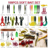 Fishing Lures Kit with Tackle Box Included