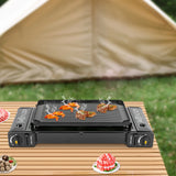 Double Head Gas stove with Baking Tray