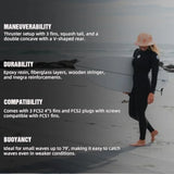 6'1" Shortboard 900 FRP with Fin Set and Leash