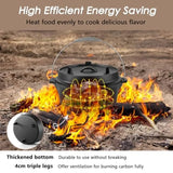 7 QT Cast Iron Dutch Oven, Large 2 in 1 Camp Pre-Seasoned Deep Pot and Lid Skillet Pan, Heavy Thick 7 Quart Multiple Cookware w