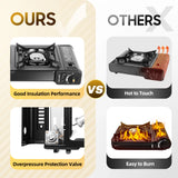 Double Head Gas stove with Baking Tray