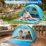 Beach Tent Sun Shelter with Extended Sand Mat