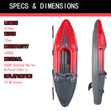 Inflatable Kayak 1 Person Adult Red Canoe