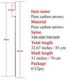 Pure Carbon Hunting Arrows