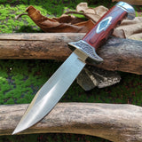 Fixed Blade Knife with Wood Handle