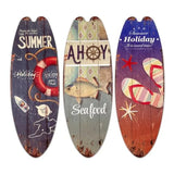 Wooden Surfboard Wall Decor Set